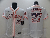 Astros 27 Jose Altuve White USA Flag Fashion Nike Flexbase Jersey Dzhi,baseball caps,new era cap wholesale,wholesale hats